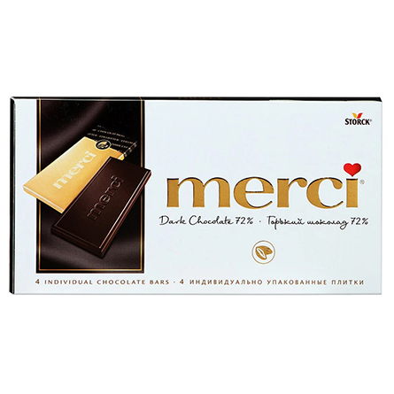 Конфеты Merci из темного шоколада 72% 100г