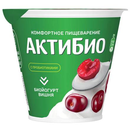 Йогурт вишня Актибио 2,9% 220г
