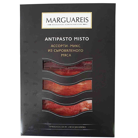 Ассорти-микс из сыровяленого мяса Шейка-Хамон-Брезаола Marguareis 60г