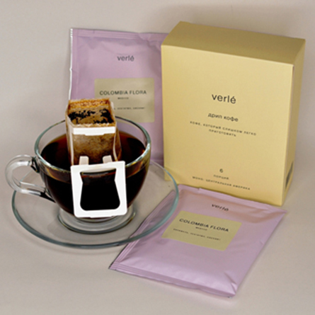 Дрип кофе молотый Verle CENTRAL AMERICA Арабика 6 дрип-пакетов по 11г
