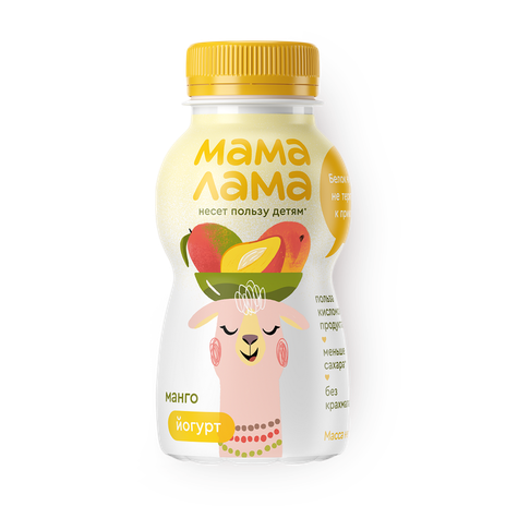 Йогурт Мама Лама с манго 2,5% 200г