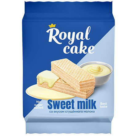 Вафли со сгущённым молоком на сорбите Royal Cake 120г