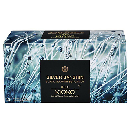 Чай черный в пакетиках Kioko SILVER SANSHIN с ароматом бергамота 25шт