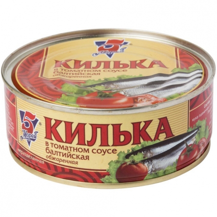 Килька балтийская обжаренная в томатном соусе 5 морей 240г