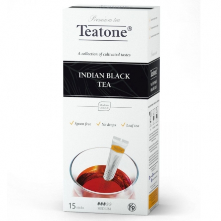 Чай в стиках Teatone чёрный Индийский байховый для разовой заварки 15шт*1,8г