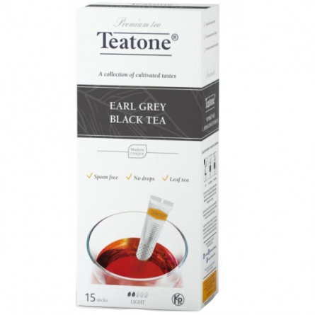 Чай в стиках Teatone чёрный байховый с ароматом бергамота для разовой заварки 15шт*1,8г