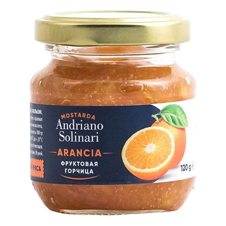 Горчица фруктовая апельсин Andriano Solinari 120г