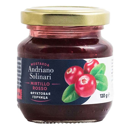 Горчица фруктовая Клюква Andriano Solinari 120г