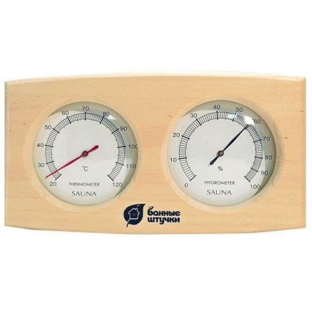 Термометр с гигрометром Банная станция 24,5х13,5х3см