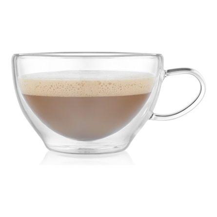 Кружка стеклянная для кофе и латте с двойными стенками Latte, 0.37 л, цвет прозрачный 22702059