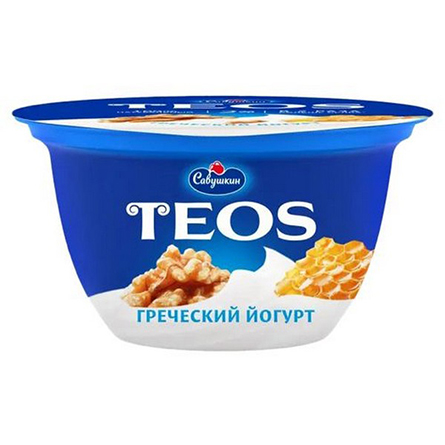 Йогурт греческий грецкий орех-мед 2% Teos 140г