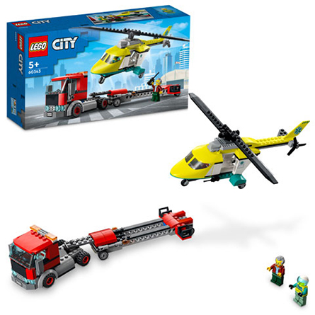 Конструктор LEGO City Great Vehicles Грузовик для спасательного вертолёта 215 деталей 60343
