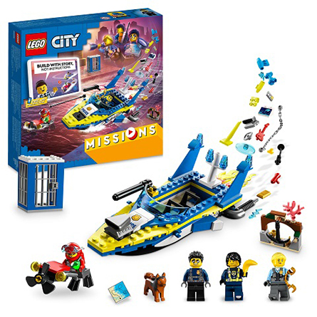 Конструктор LEGO City Детективные миссии водной полиции Water Police Detective Missions 278 деталей 60355
