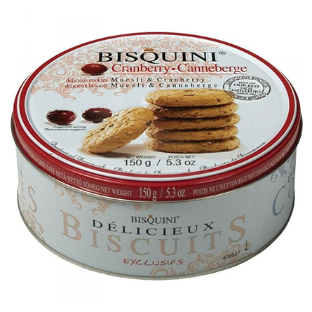 Печенье Bisquini датское мюсли и клюква 150г