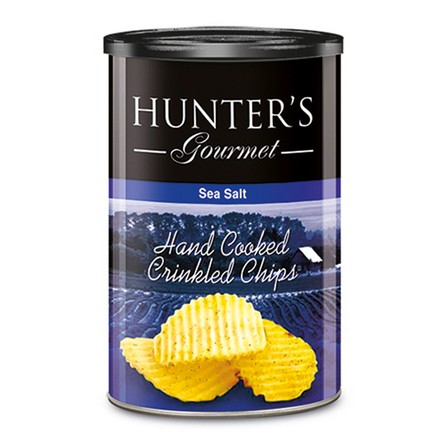 Картофельные чипсы рифленые Hunter's Gourmet с морской солью, 140 гр
