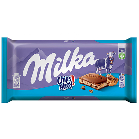 Шоколад Milka Chips Ahoy с крошкой из овсяного печенья 100г