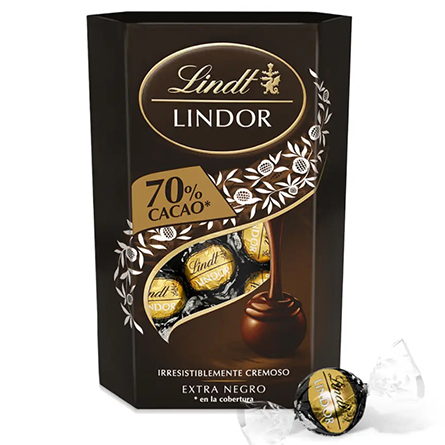 Набор конфет Lindt Lindor темный шоколад 70% 200г