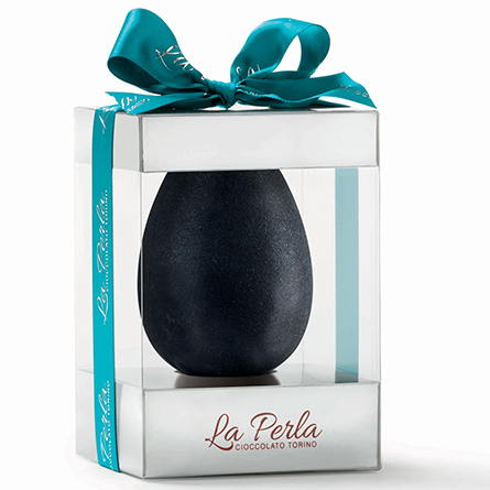 Яйцо LaPerla Nera темное яйцо с фундуком и нугой 200г