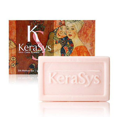 Мыло косметическое с персиковым ароматом Silk Moisture Bar Kerasys 100г