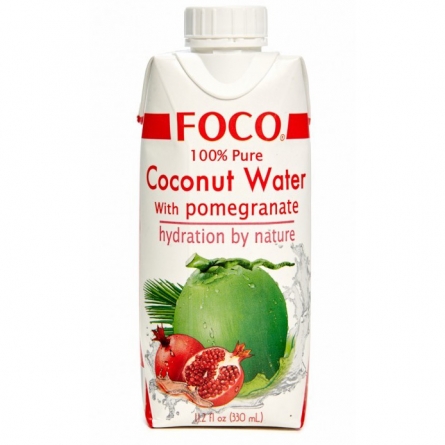Вода кокосовая с гранатом органик Фоко 0,33л