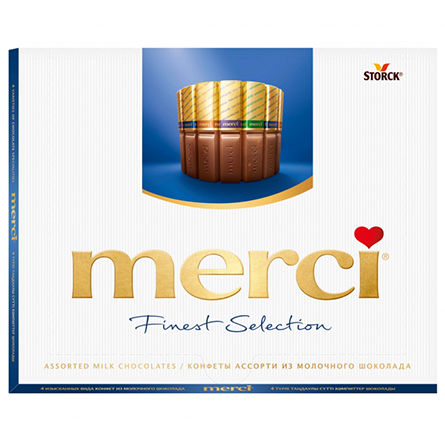 Конфеты Merci ассорти из молочного шоколада 250г