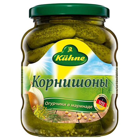 Корнишоны пикантно-пряные Kuhne 330г