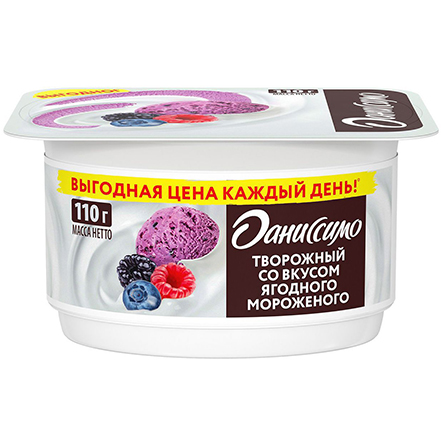Десерт творожный со вкусом ягодного мороженого Даниссимо 5,6% 110г