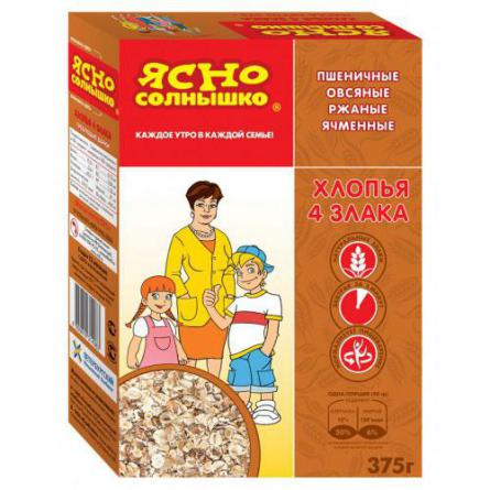 Хлопья овсяные Ясно Солнышко №4 375г