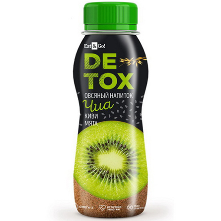 Напиток овсяный Detox киви/мята/чиа 190мл