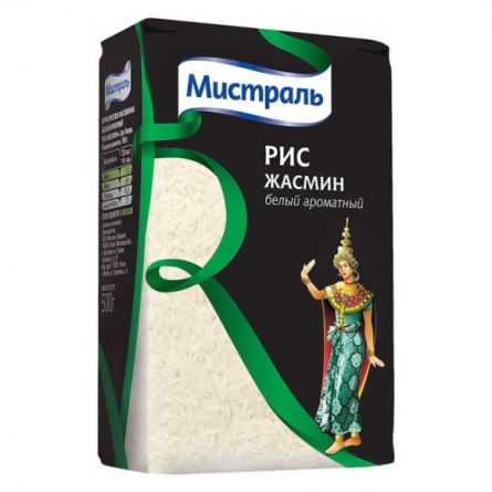 Рис МИСТРАЛЬ Жасмин белый ароматный, 500г