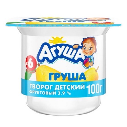 Творог Агуша груша 3,9% 100г