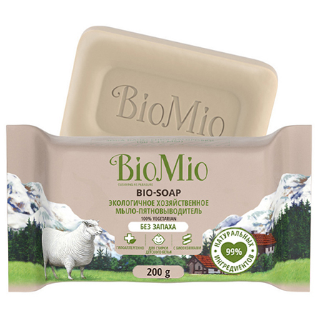 Хозяйственное мыло-пятновыводитель BIOMIO BIO-SOAP экологичное 200г