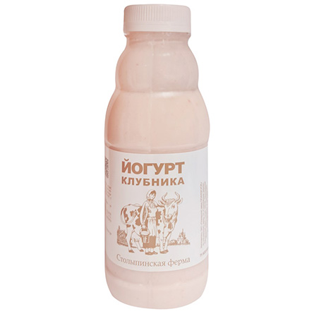 Йогурт питьевой Клубника 2,5% Столыпинская Ферма 300г