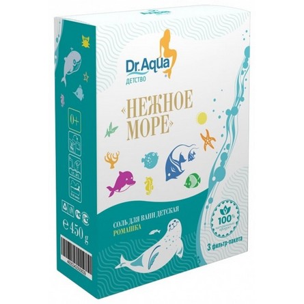 Dr.Aqua Соль д/ванн «Нежное море» с экстрактом ромашки, 450гр, детск.
