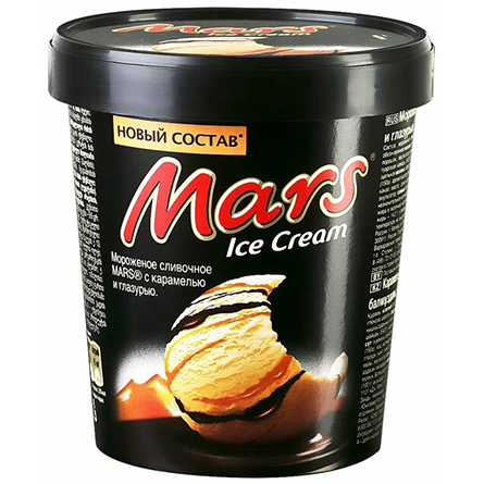 Мороженое Mars ведро с карамелью и глазурью 300г