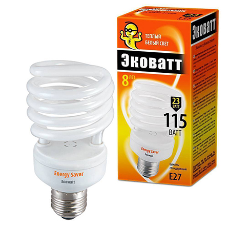 Лампа энергосберегающая Ecowatt Mini SP 23W 827 E27