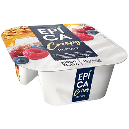 Йогурт 6,5% мюсли и сушеные ягоды Epica Crispy 138г