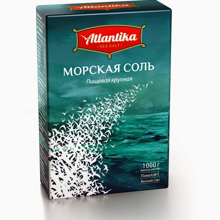 Соль морская крупная Атлантика 1000г