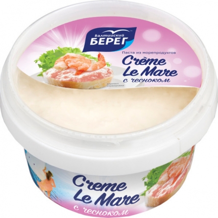 Паста из морепродуктов Creme Le Mare с чесноком Балтийский Берег 150г