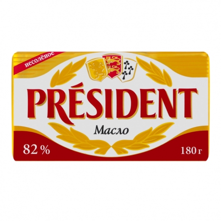 Масло сливочное President 82% 180г