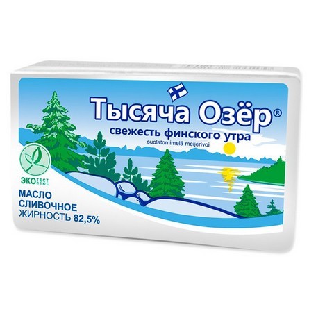 Масло сливочное Тысяча озёр 82,5% 180г