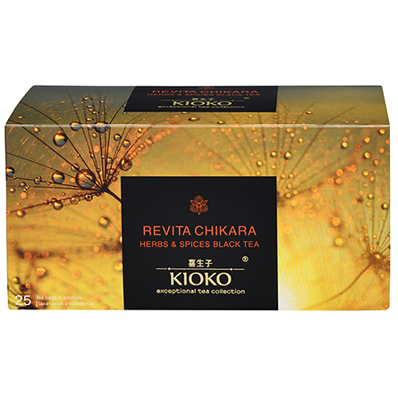Чай черный в пакетиках Kioko Revita Chikara с 12 травами и специями 25шт