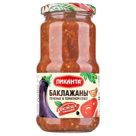 Баклажаны печёные в томатном соусе Пиканта 450г