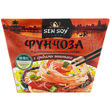 Вермишель Sen Soy Фунчоза под китайским устричным соусом с грибами шиитаке 125г