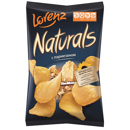 Чипсы картофельные Lorenz Naturals пармезан 100г
