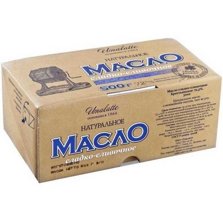 Масло сладко-сливочное Крестьянское 72,5% 500г
