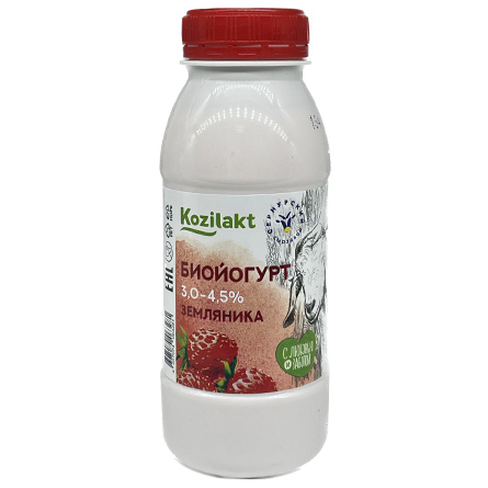 Биойогурт земляника из козьего молока 3,0-4,5% Kozilakt 230г