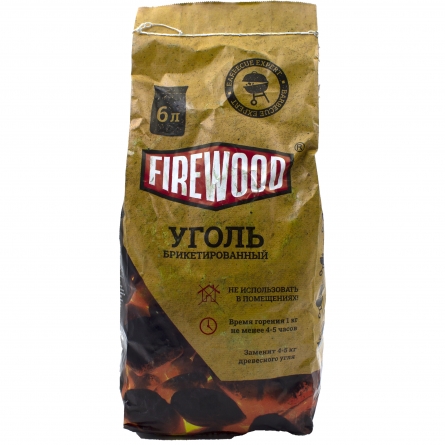 Уголь брикетированный FireWood 6л