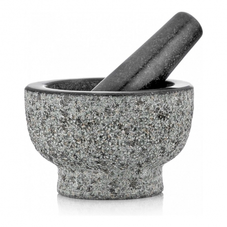 Ступка с пестиком из натурального камня Walmer Granite, 13 см, цвет черный 30027047