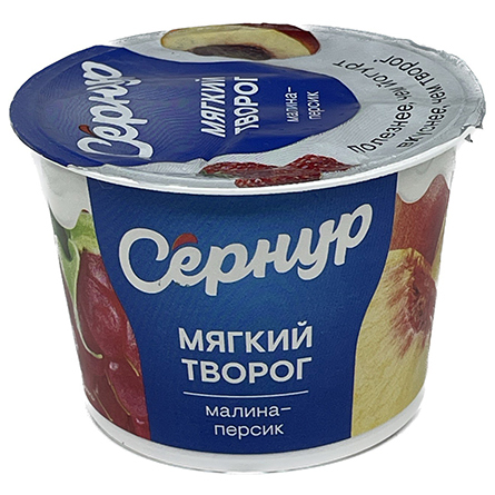 Творог мягкий 3% малина-персик Сернурский сырзавод 100г